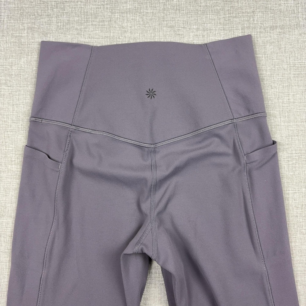 Athleta Pants Womens Small Petite Purple Salutation Stash Flare Yoga Gym